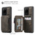 Samsung Galaxy S20 Ultra CaseMe C20 Multifunctional PC + TPU Protective Case with Holder & Card Slot & Wallet - Dark Coffee
