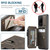 Samsung Galaxy S20 Ultra CaseMe C20 Multifunctional PC + TPU Protective Case with Holder & Card Slot & Wallet - Dark Coffee