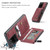Samsung Galaxy S20 Ultra CaseMe C20 Multifunctional PC + TPU Protective Case with Holder & Card Slot & Wallet - Dark Red