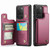 Samsung Galaxy S20 Ultra CaseMe C22 Card Slots Holder RFID Anti-theft Phone Case - Wine Red