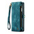 Galaxy S20 Plus CaseMe Detachable Multifunctional Horizontal Flip Leather Case, with Card Slot & Holder & Zipper Wallet & Photo Frame - Green