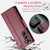 Samsung Galaxy S21 5G CaseMe 023 Butterfly Buckle Litchi Texture RFID Anti-theft Leather Phone Case - Wine Red