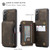 Samsung Galaxy S21 5G CaseMe C20 Multifunctional PC + TPU Protective Case with Holder & Card Slot & Wallet - Dark Coffee