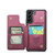 Samsung Galaxy S21 5G CaseMe C22 Card Slots Holder RFID Anti-theft Phone Case - Wine Red