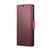 Samsung Galaxy S21 FE 5G CaseMe 023 Butterfly Buckle Litchi Texture RFID Anti-theft Leather Phone Case - Wine Red