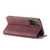 Samsung Galaxy S21 Ultra 5G CaseMe 013 Multifunctional Horizontal Flip Leather Case with Holder & Card Slot & Wallet - Wine Red