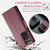 Samsung Galaxy S21 Ultra 5G CaseMe 023 Butterfly Buckle Litchi Texture RFID Anti-theft Leather Phone Case - Wine Red