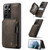 Samsung Galaxy S21 Ultra 5G CaseMe C20 Multifunctional PC + TPU Protective Case with Holder & Card Slot & Wallet - Dark Coffee