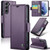 Samsung Galaxy S21+ 5G CaseMe 023 Butterfly Buckle Litchi Texture RFID Anti-theft Leather Phone Case - Pearly Purple