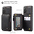 Samsung Galaxy S21+ 5G CaseMe C20 Multifunctional PC + TPU Protective Case with Holder & Card Slot & Wallet - Black