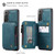 Samsung Galaxy S21+ 5G CaseMe C20 Multifunctional PC + TPU Protective Case with Holder & Card Slot & Wallet - Blue