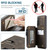 Samsung Galaxy S21+ 5G CaseMe C20 Multifunctional PC + TPU Protective Case with Holder & Card Slot & Wallet - Dark Coffee