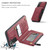 Samsung Galaxy S21+ 5G CaseMe C20 Multifunctional PC + TPU Protective Case with Holder & Card Slot & Wallet - Dark Red