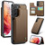 Samsung Galaxy S21+ 5G CaseMe C22 Card Slots Holder RFID Anti-theft Phone Case - Brown