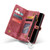 Samsung Galaxy S21+ 5G CaseMe-008 Detachable Multifunctional Flip Leather Phone Case - Red
