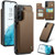 Samsung Galaxy S22 5G CaseMe C22 Card Slots Holder RFID Anti-theft Phone Case - Brown