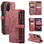Samsung Galaxy S22 5G CaseMe C30 Multifunctional Phone Leather Case with Holder & Card Slot & Wallet - Red