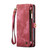 Samsung Galaxy S22 5G CaseMe-008 Detachable Multifunctional Horizontal Flip Leather Case - Red