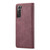 Samsung Galaxy S22 CaseMe 013 Multifunctional Horizontal Flip Leather Phone Case - Wine Red