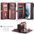 Samsung Galaxy S22 Ultra 5G CaseMe 018 Detachable Multi-functional Leather Phone Case - Red