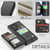 Samsung Galaxy S22 Ultra 5G CaseMe C22 Card Slots Holder RFID Anti-theft Phone Case - Black