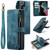 Samsung Galaxy S22 Ultra 5G CaseMe C30 Multifunctional Phone Leather Case with Holder & Card Slot & Wallet - Blue