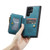 Samsung Galaxy S22 Ultra CaseMe C20 Multifunctional Leather Phone Case - Blue