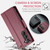 Samsung Galaxy S22+ 5G CaseMe 023 Butterfly Buckle Litchi Texture RFID Anti-theft Leather Phone Case - Wine Red