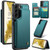 Samsung Galaxy S22+ 5G CaseMe C22 Card Slots Holder RFID Anti-theft Phone Case - Blue Green