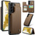 Samsung Galaxy S22+ 5G CaseMe C22 Card Slots Holder RFID Anti-theft Phone Case - Brown
