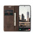 Samsung Galaxy S22+ CaseMe 013 Multifunctional Horizontal Flip Leather Phone Case - Coffee