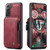 Samsung Galaxy S22+ CaseMe C20 Multifunctional Leather Phone Case - Dark Red