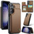Samsung Galaxy S23 FE 5G CaseMe C22 Card Slots Holder RFID Anti-theft Phone Case - Brown