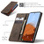 Samsung Galaxy S23 FE CaseMe 013 Multifunctional Horizontal Flip Leather Phone Case - Coffee