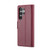 Samsung Galaxy S23 Ultra 5G CaseMe 023 Butterfly Buckle Litchi Texture RFID Anti-theft Leather Phone Case - Wine Red