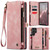 Samsung Galaxy S23 Ultra 5G CaseMe 008 Detachable Multifunctional Leather Phone Case - Pink