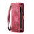 Samsung Galaxy S23 Ultra 5G CaseMe 008 Detachable Multifunctional Leather Phone Case - Red