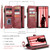 Samsung Galaxy S23 Ultra 5G CaseMe C30 Multifunctional Leather Phone Case - Red