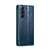 Samsung Galaxy S23+ 5G CaseMe 003 Crazy Horse Texture Leather Phone Case - Blue