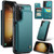 Samsung Galaxy S23+ 5G CaseMe C22 Card Slots Holder RFID Anti-theft Phone Case - Blue Green