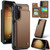Samsung Galaxy S23+ 5G CaseMe C22 Card Slots Holder RFID Anti-theft Phone Case - Brown