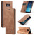CaseMe-013 Multifunctional Retro Frosted Horizontal Flip Leather Case with Card Slot & Holder & Wallet Galaxy S8 Plus - Brown