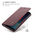 CaseMe-013 Multifunctional Retro Frosted Horizontal Flip Leather Case with Card Slot & Holder & Wallet Galaxy S8 Plus - Wine Red