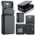 Samsung Galaxy Z Flip3 5G CaseMe C22 PC+TPU Business Style RFID Anti-theft Leather Phone Case - Black