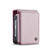 Samsung Galaxy Z Flip3 5G CaseMe C22 PC+TPU Business Style RFID Anti-theft Leather Phone Case - Pink