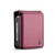 Samsung Galaxy Z Flip3 5G CaseMe C22 PC+TPU Business Style RFID Anti-theft Leather Phone Case - Wine Red