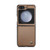 Samsung Galaxy Z Flip5 CaseMe 023 Butterfly Buckle Litchi Texture RFID Anti-theft Leather Phone Case - Brown