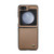 Samsung Galaxy Z Flip5 CaseMe 023 Butterfly Buckle Litchi Texture RFID Anti-theft Leather Phone Case - Brown