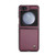 Samsung Galaxy Z Flip5 CaseMe 023 Butterfly Buckle Litchi Texture RFID Anti-theft Leather Phone Case - Wine Red