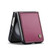 Samsung Galaxy Z Flip5 CaseMe 023 Butterfly Buckle Litchi Texture RFID Anti-theft Leather Phone Case - Wine Red